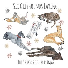 Six Greyhounds Laying